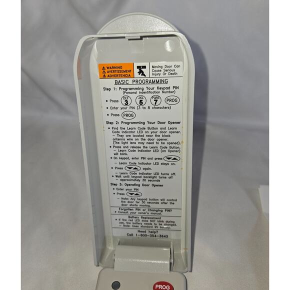 Genie Intellicode Wireless Keyless Keypad Garage Door Opener ACSD1G - Picture 9 of 16